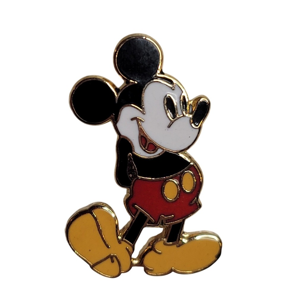 Small Standing Mickey Mouse Pin  Classic‎ Trading Disney Disneyana Kitsch Gift